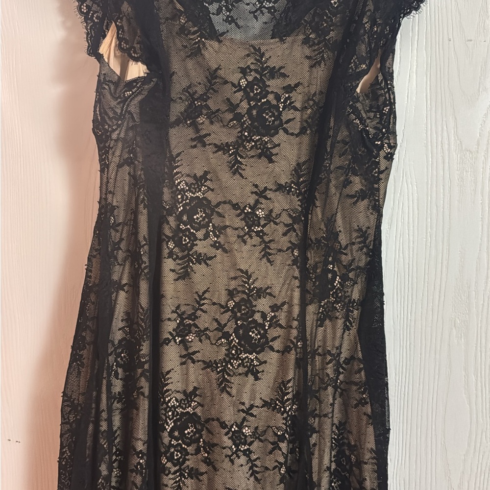 Popilush shapewear boho floral lace front slit maxi dress - Picture 8 of 13